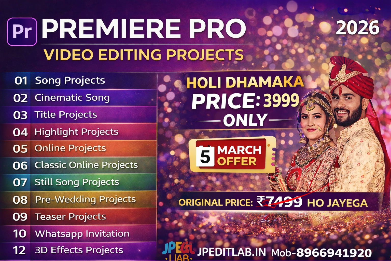 Premiere Pro Full Wedding & Song Projects 2026