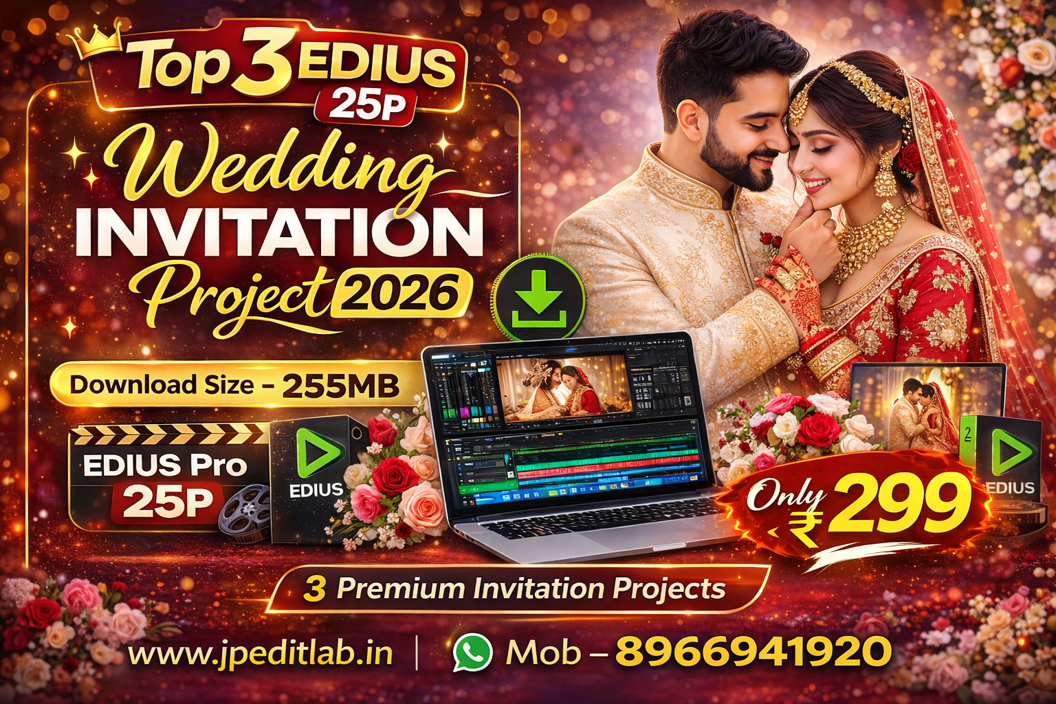 Top 3 Edius 25P Wedding Invitation Project 2026
